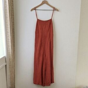 ❤️ Women's Wide Leg Cropped Romper Tie Back Size M